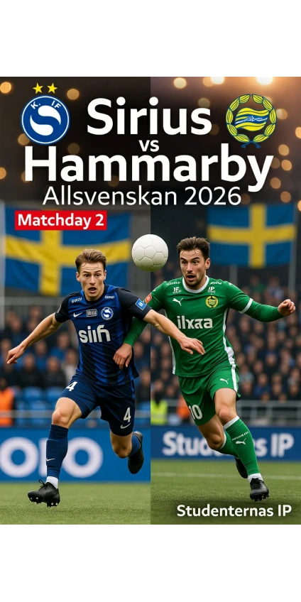 Sirius vs Hammarby 2026: Allsvenskan Matchday 2 Preview – Can Sirius Shock the Early Title Favourites?
