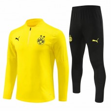 BVB Borussia Dortmund Mens Yellow Training Technical Football Tracksuit 2024-25