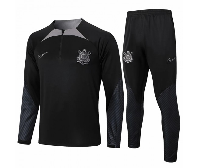 Corinthians Black Training Technical Football Tracksuit 2024-25