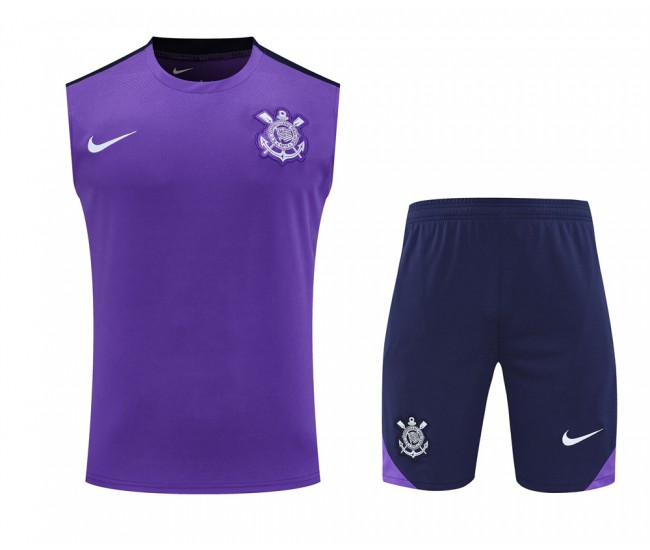 Corinthians Adult Purple Training Sleeveless Football Kit 2025-26