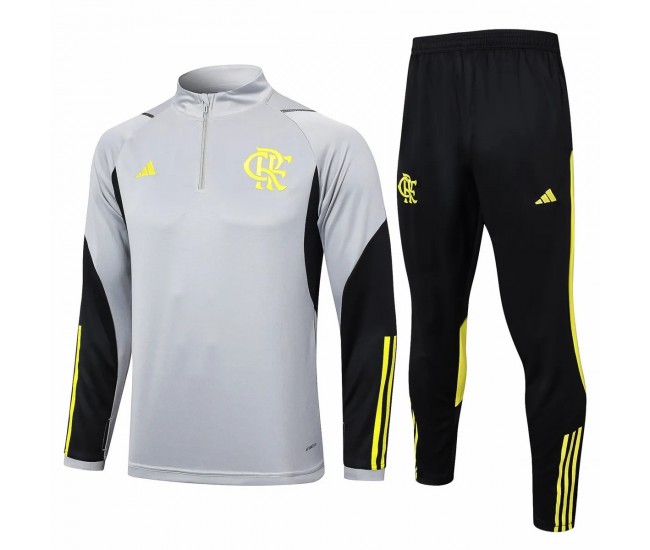 CR Flamengo Gray Training Technical Football Tracksuit 2024-25