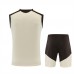 CR Flamengo Adult Beige Training Sleeveless Football Kit 2026