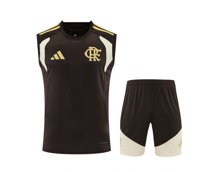 CR Flamengo Adult Brown Training Sleeveless Football Kit 2026