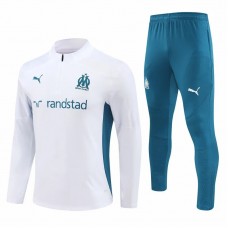 Olympique Marseille White Training Technical Football Tracksuit 2024-25