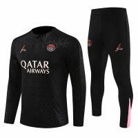 PSG Jordan Black Training Technical Football Tracksuit 2024-25