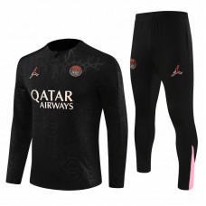 PSG Jordan Black Training Technical Football Tracksuit 2024-25