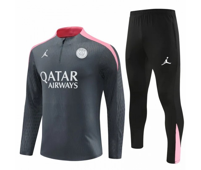 PSG Jordan Grey Training Technical Football Tracksuit 2024-25