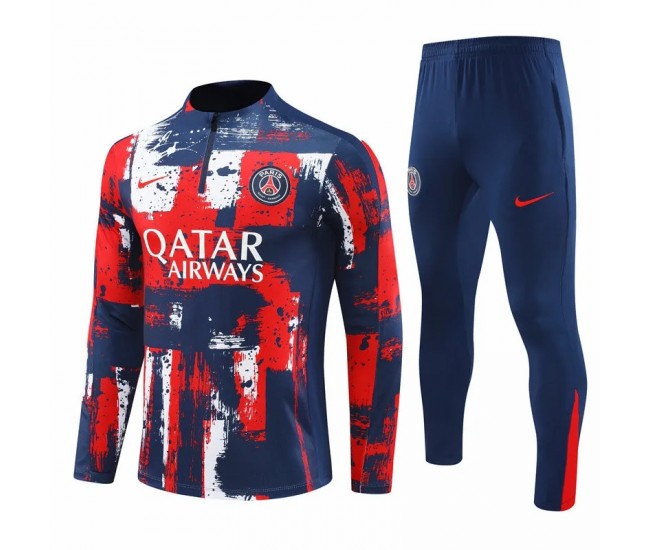 PSG Jordan Red Training Technical Football Tracksuit 2024-25
