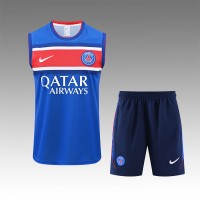 Paris Saint-Germain Mens Pre Match Blue Sleeveless Training Kit 2026-27
