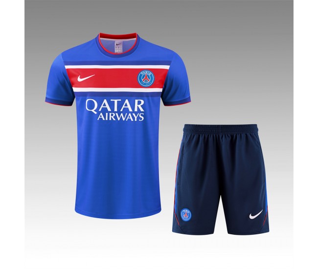 Paris Saint-Germain Mens Pre Match Blue Training Football Kit 2026-27