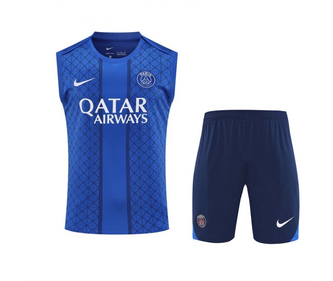 Paris Saint-Germain Mens Pre Match Sleeveless Training Kit 2025-26