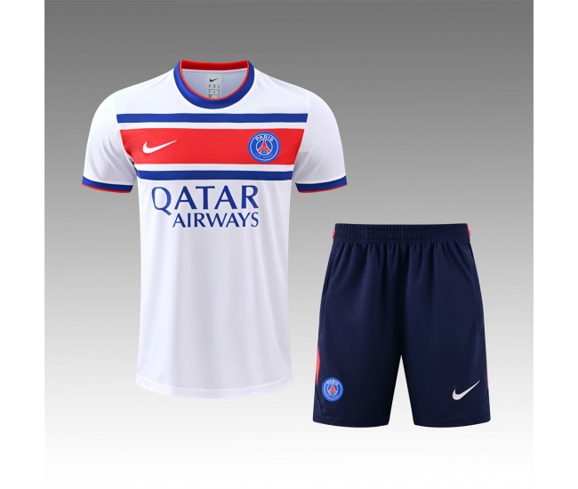 Paris Saint-Germain Mens Pre Match White Training Football Kit 2026-27
