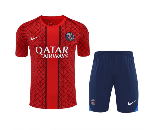 Paris Saint-Germain Mens Pre Match Red Training Kit 2025-26
