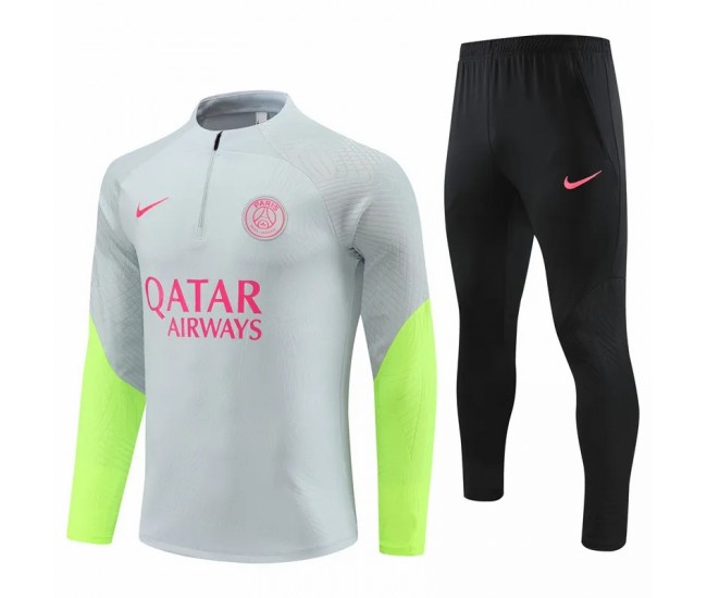 PSG Grey Training Technical Football Tracksuit 2023-24