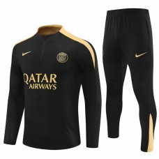 PSG Black Training Technical Football Tracksuit 2024-25