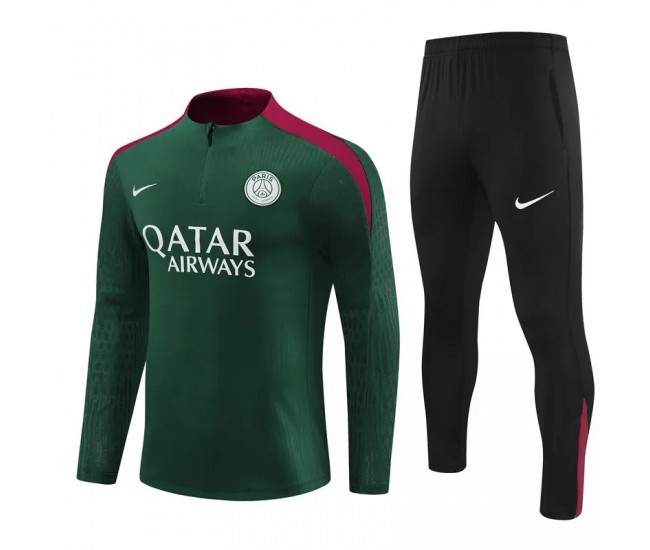 PSG Green Training Technical Football Tracksuit 2024-25