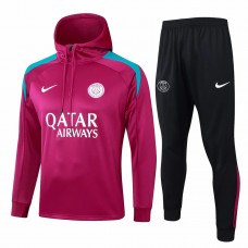 PSG Maroon Training Hooded Technical Football Tracksuit 2024-25