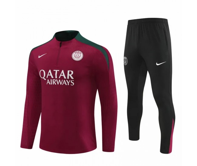 PSG Red Training Technical Football Tracksuit 2024-25