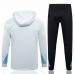 PSG White Training Hooded Technical Football Tracksuit 2024-25