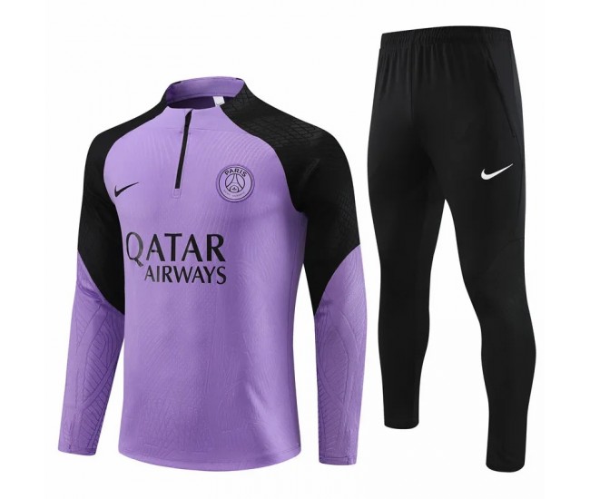 PSG Purple Training Technical Football Tracksuit 2023-24