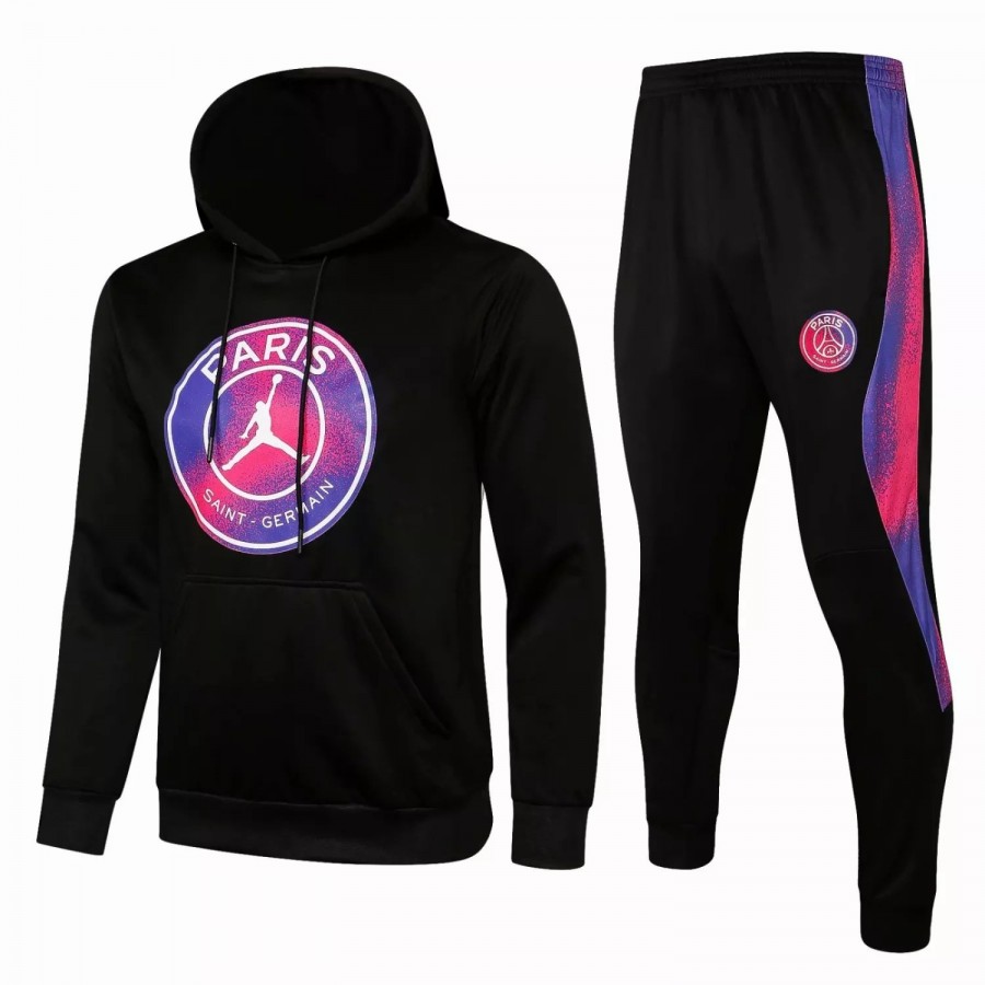 PSG X Jordan Black Soccer Presentation Tracksuit 2021 2022 ...