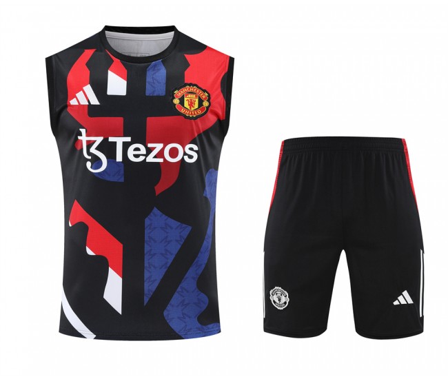 Manchester United Adult Pre Match Sleeveless Football Kit 2024-25