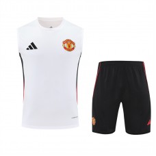 Manchester United Adult Pre Match White Training Sleeveless Kit 2025-26