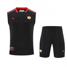 Manchester United Adult Terrace Icons Black Training Sleeveless Kit 2025-26