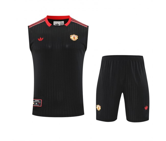 Manchester United Adult Terrace Icons Black Training Sleeveless Kit 2025-26
