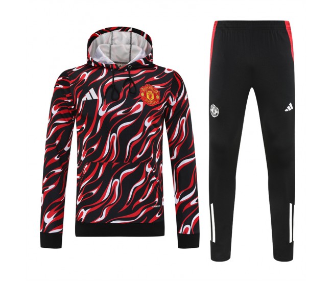 Manchester United FC Men's Pre Match Training Hooded Sweat Tracksuit 2025-26