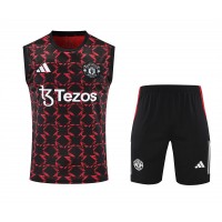 Manchester United Adult Pre Match Training Sleeveless Football Kit 2024-25