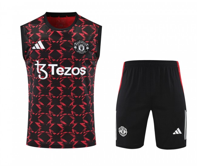 Manchester United Adult Pre Match Training Sleeveless Football Kit 2024-25
