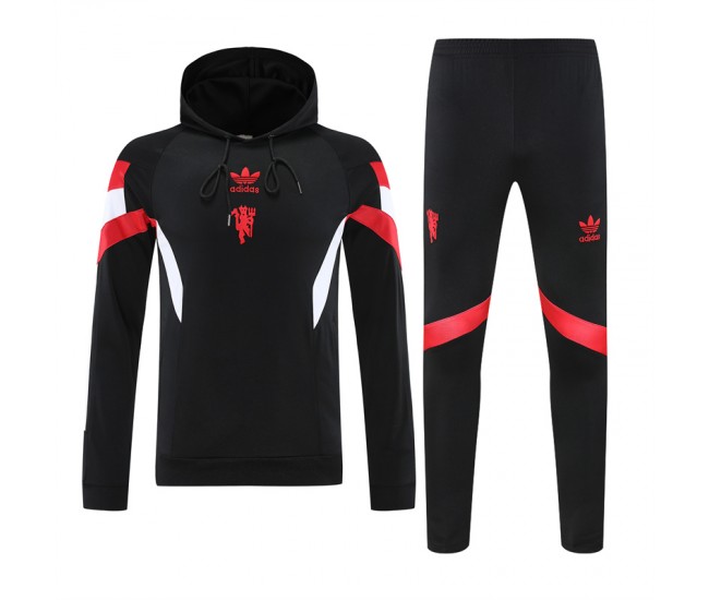 Manchester United FC Adult Originals Training Hooded Sweat Football Tracksuit 2024-25