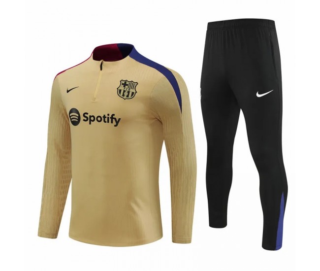 FC Barcelona Gold Training Technical Football Tracksuit 2024-25