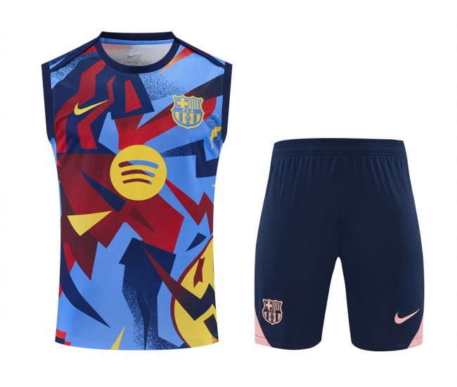 FC Barcelona Adult Pre Match Training Sleeveless Football Kit 2025-26