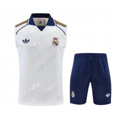 Real Madrid Adult Originals White Sleeveless Football Kit 2025-26 Real Madrid Adult Originals White Sleeveless Football Kit 2025-26