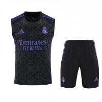 Real Madrid Adult Pre Match Sleeveless Black Kit 2025-26