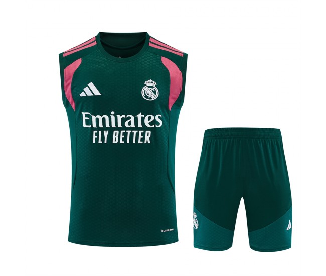 Real Madrid Adult Pre Match Sleeveless Green Football Kit 2026-27