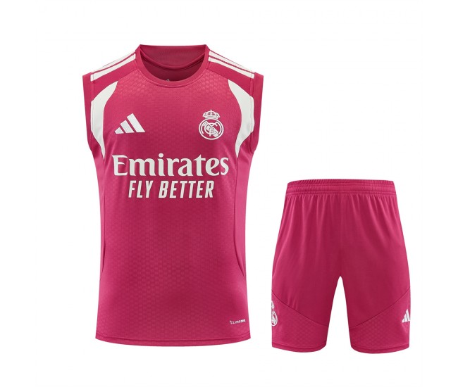 Real Madrid Adult Pre Match Sleeveless Red Football Kit 2026-27