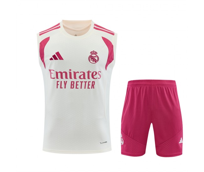 Real Madrid Adult Strike Sleeveless White Football Kit 2026-27