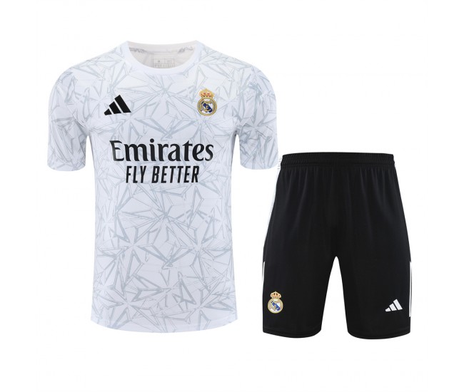 Real Madrid Mens Pre Match Football Kit 2024-25