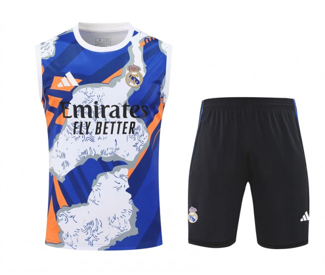 Real Madrid Mens Pre Match Sleeveless Football Kit 2025-26