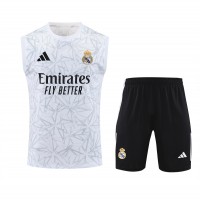 Real Madrid Mens Pre Match Sleeveless Football Kit 2024-25