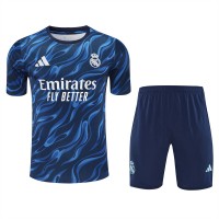 Real Madrid Mens Pre Match Blue Football Training Kit 2025-26