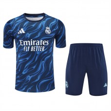 Real Madrid Mens Pre Match Blue Football Training Kit 2025-26
