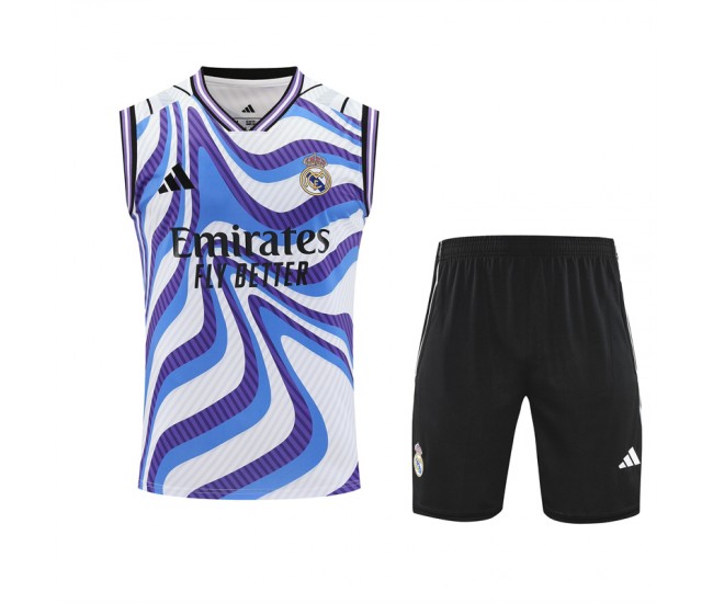 Real Madrid Mens Warm Up Sleeveless Training Football Kit 2025-26