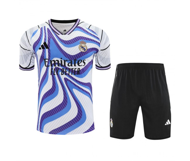 Real Madrid Mens Warm Up Training Football Kit 2025-26