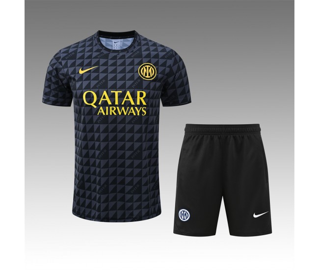 Inter Milan Adult Black Pre Match Training Football Kit 2026-27