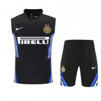 Inter Milan Adult Training Sleeveless Black Football Kit 2025-26