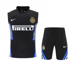 Inter Milan Adult Training Sleeveless Black Football Kit 2025-26